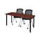 Kee Rectangle Tables > Training Tables > Kee Table & Chair Sets, 60 W, 24 L, 29 H, Cherry MT6024CHBPBK23BK - alternate 1
